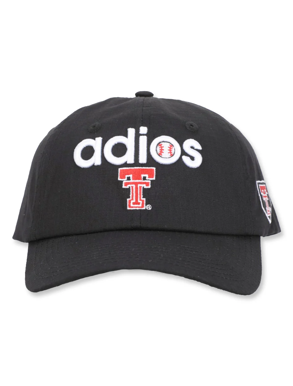 Texas Tech Dark Horse Baseball "Adios" Adjustable Ripstop Hat - Image 2