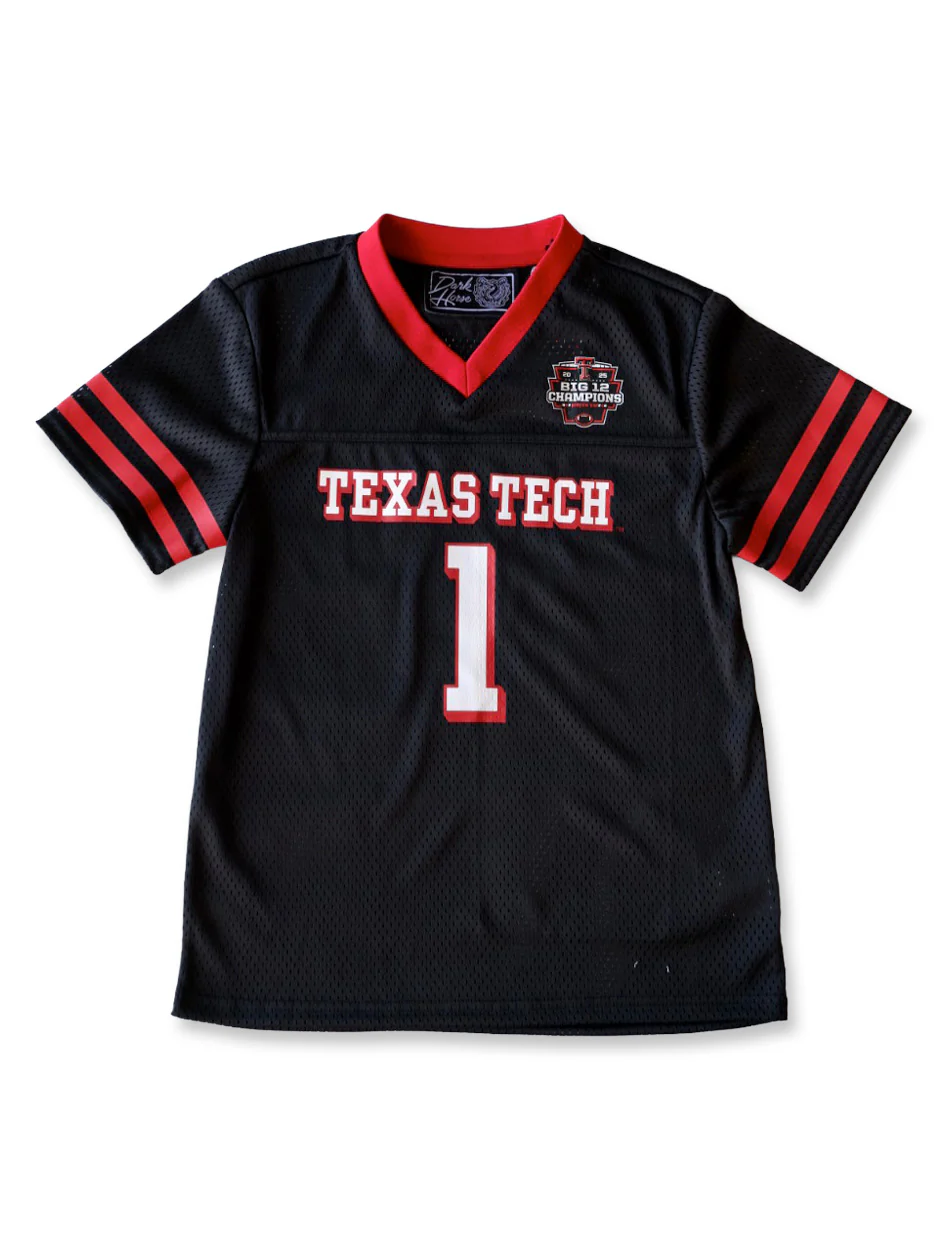 Texas Tech Dark Horse "Big 12 CHAMPS #1 " YOUTH Jersey