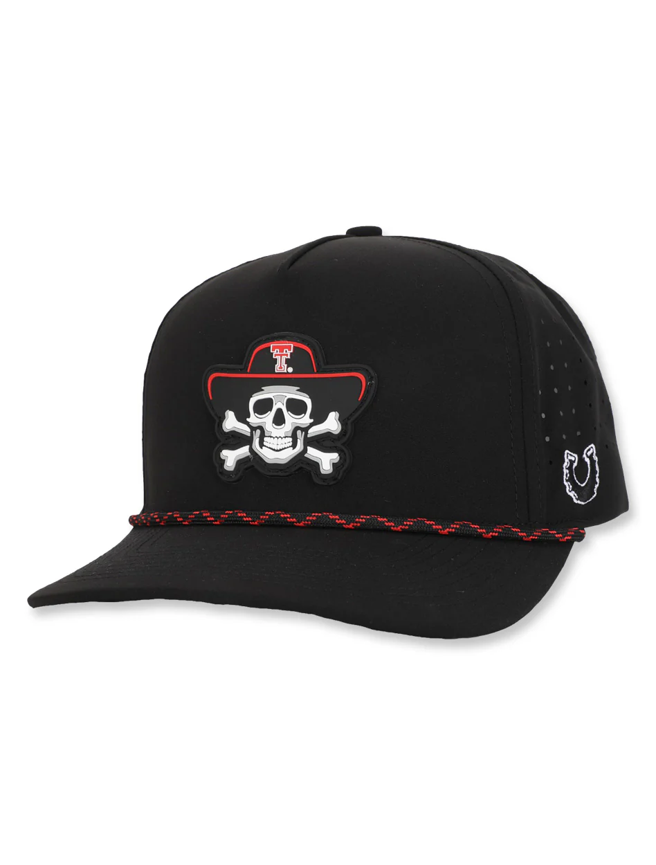 Texas Tech Dark Horse Leach Era "Bones PVC" Black Sport SB Cap