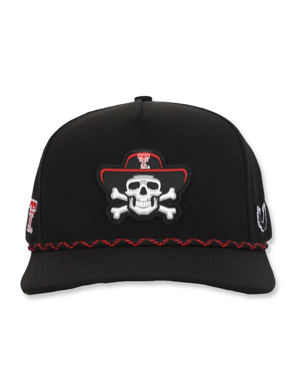 Texas Tech Dark Horse Leach Era "Bones PVC" Black Sport SB Cap - Image 2