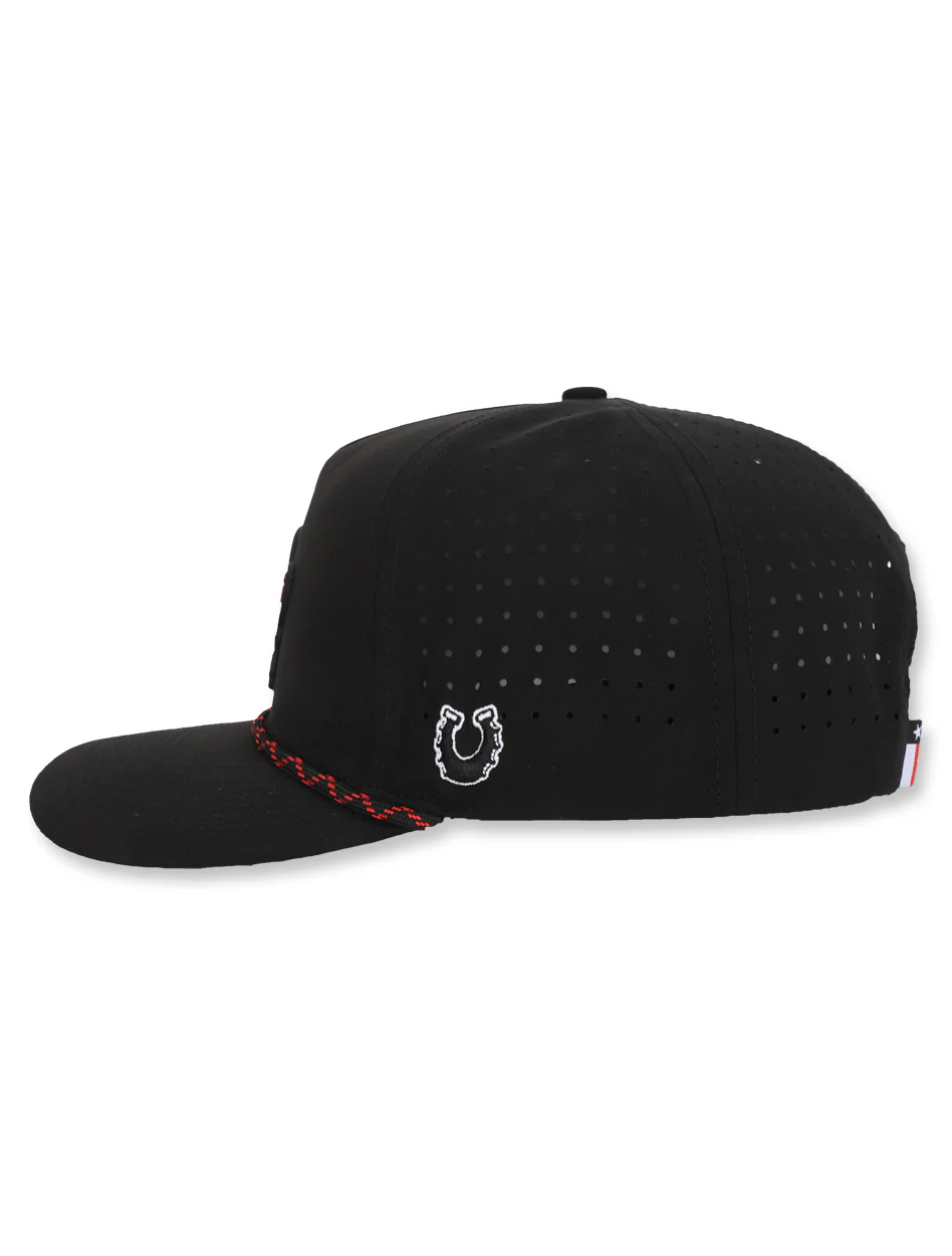 Texas Tech Dark Horse Leach Era "Bones PVC" Black Sport SB Cap - Image 4