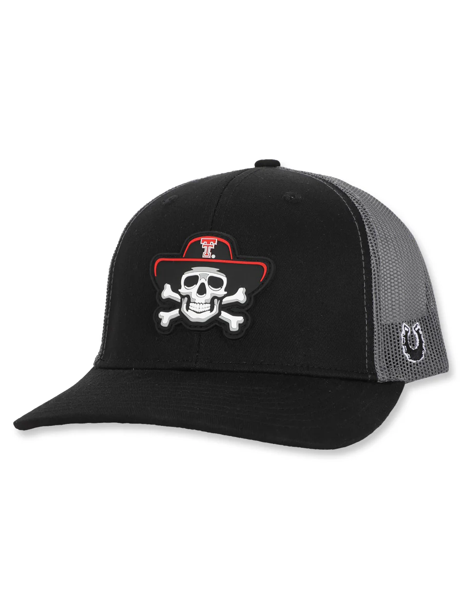 Texas Tech Dark Horse Leach Era "Bones PVC"Charcoal Mesh SB Cap