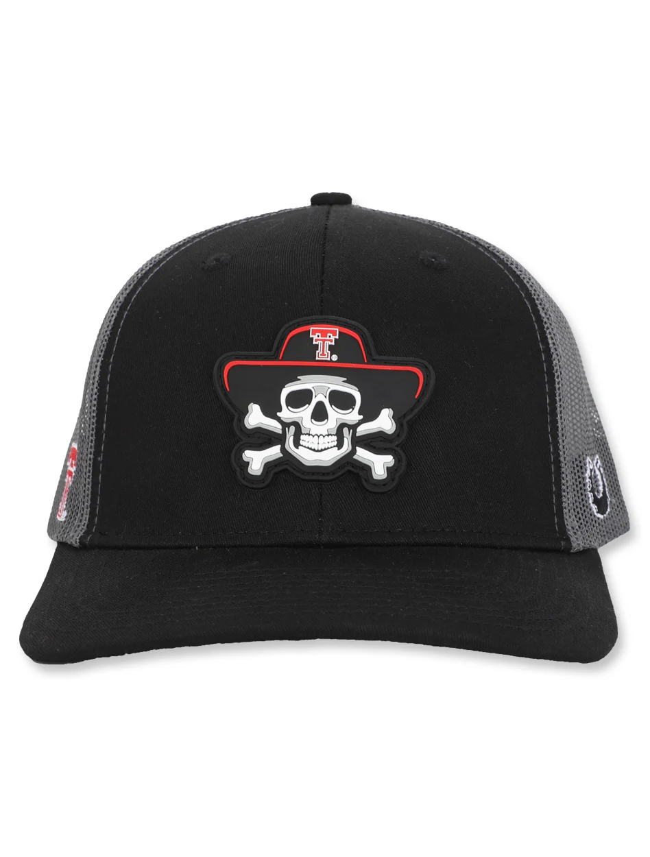 Texas Tech Dark Horse Leach Era "Bones PVC"Charcoal Mesh SB Cap - Image 2