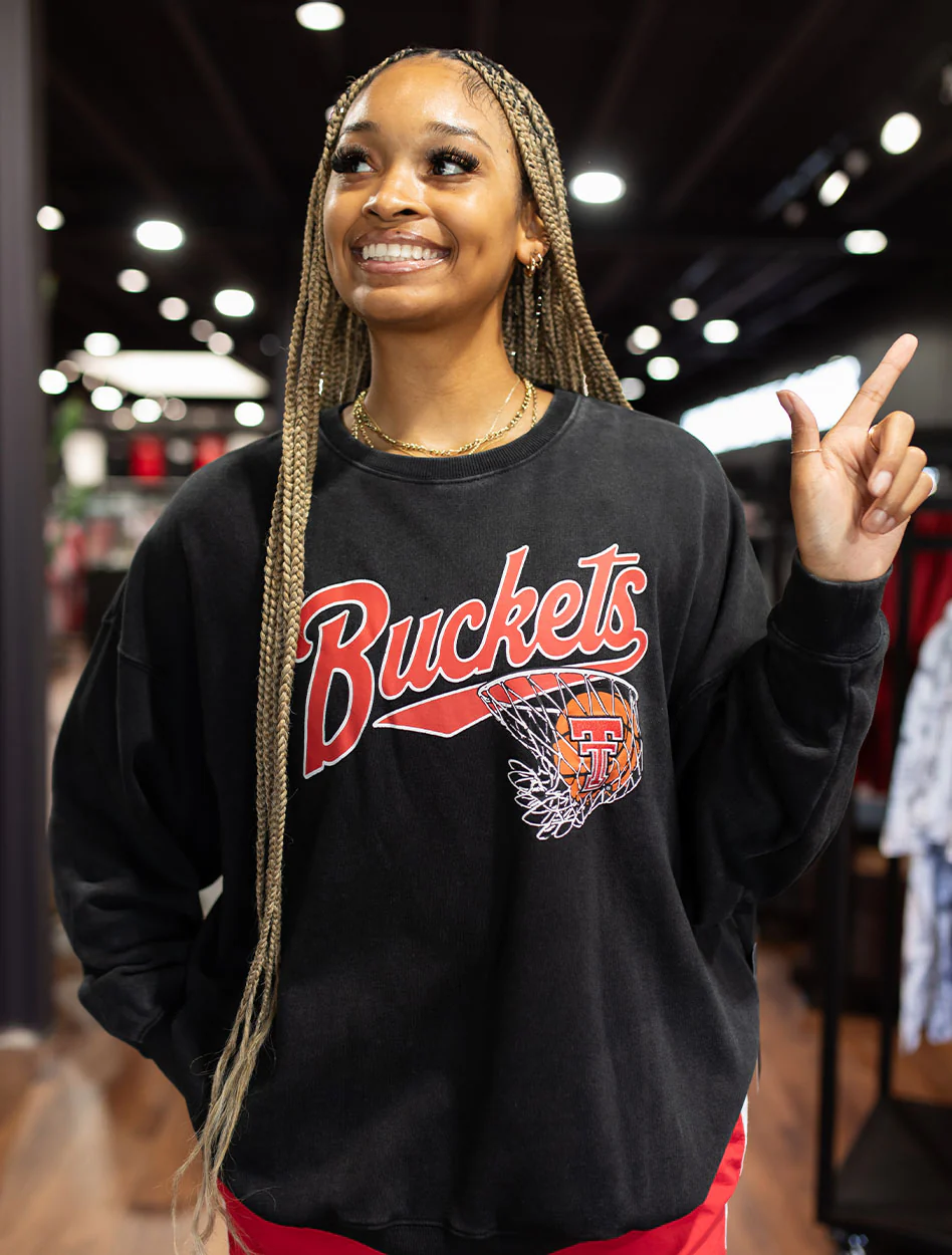 Texas Tech Dark Horse "Buckets" Crew Sweatshirt