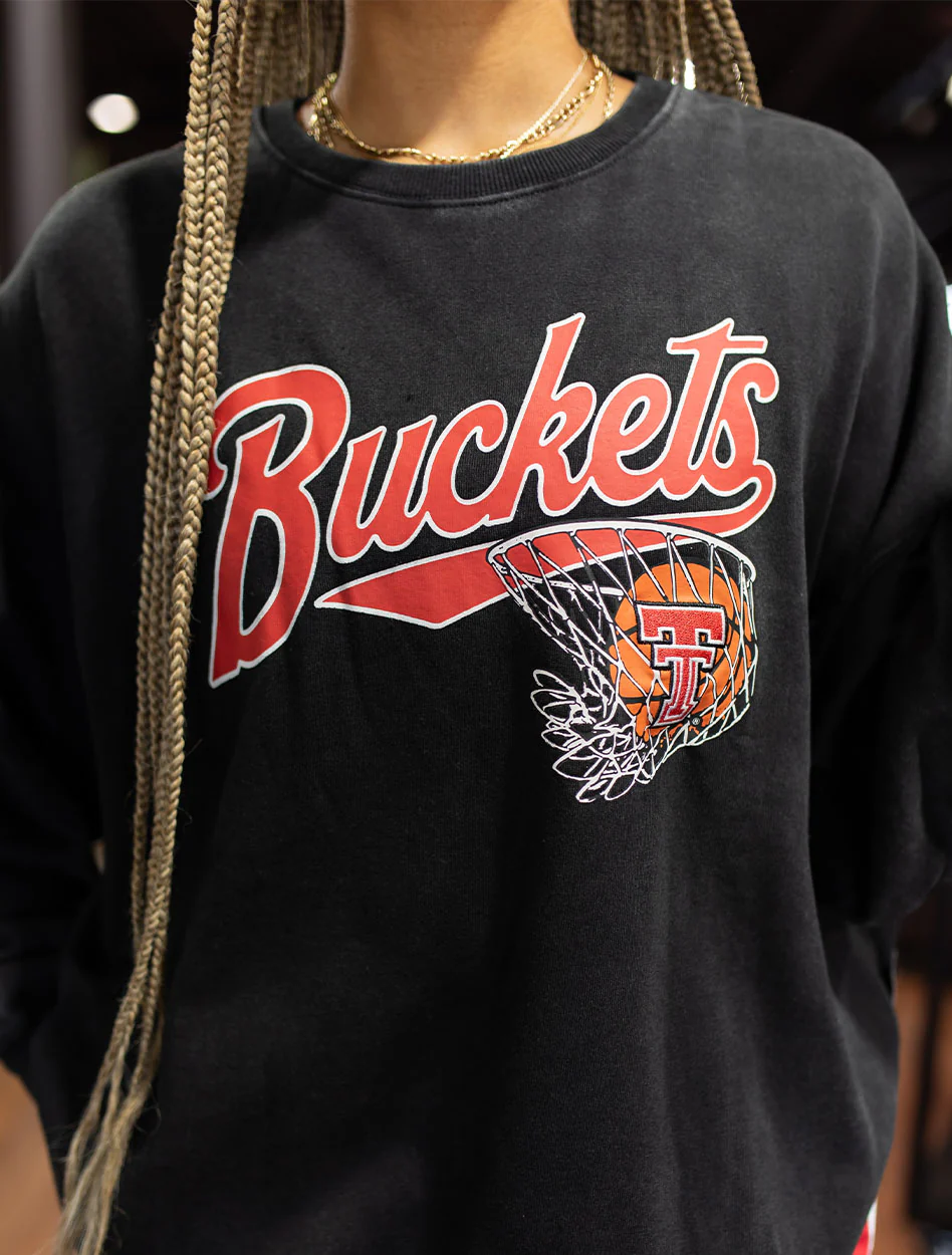 Texas Tech Dark Horse "Buckets" Crew Sweatshirt - Image 2