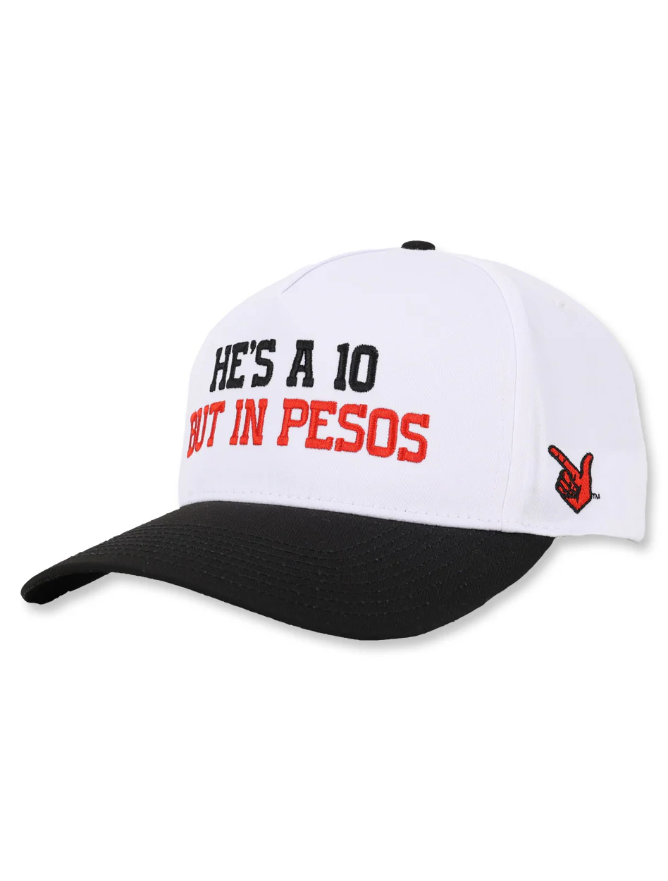 Texas Tech Dark Horse "He's a 10" White Snapback Cap