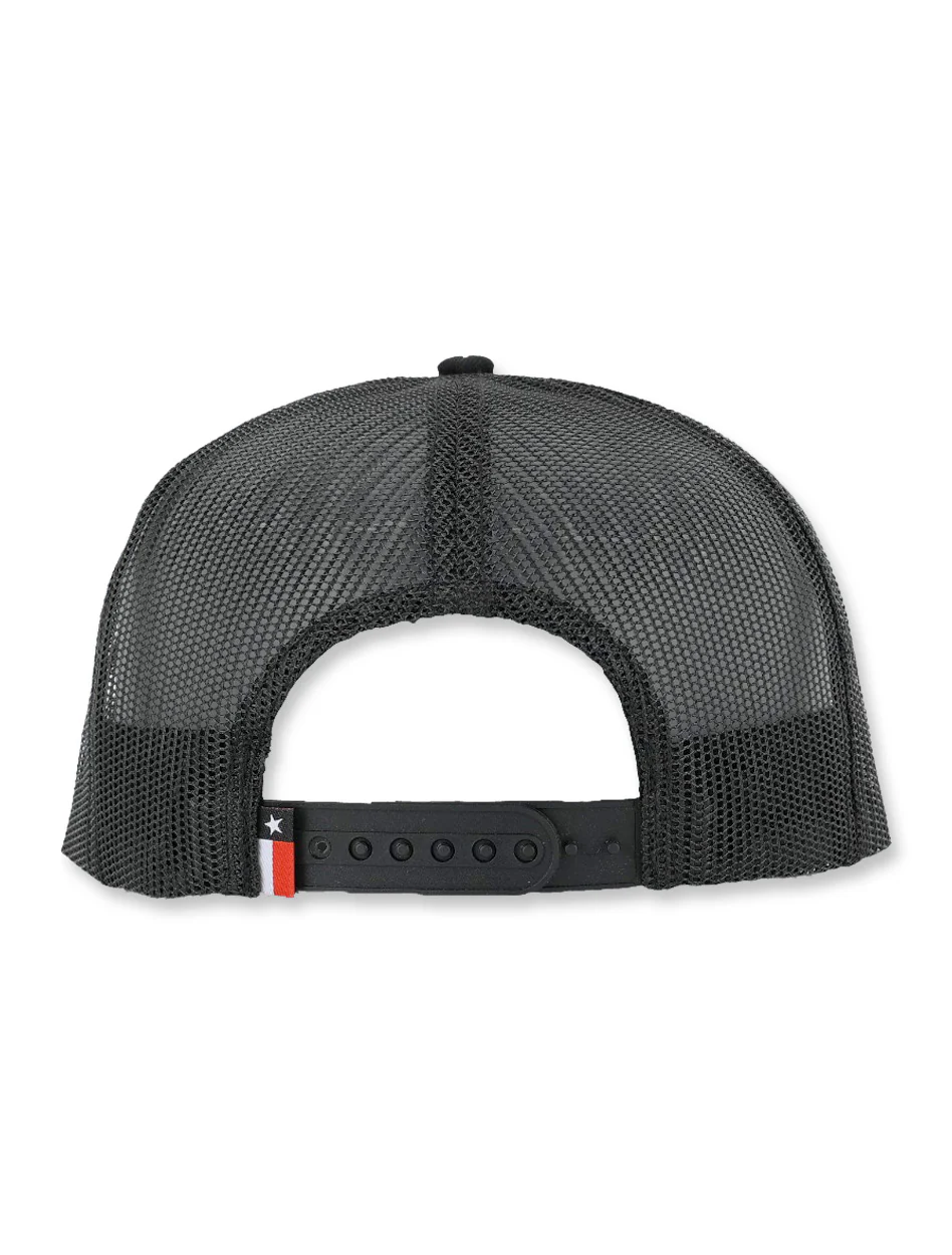 Texas Tech Dark Horse "Largemouth" Leather Patch Black Snapback Cap - Image 3