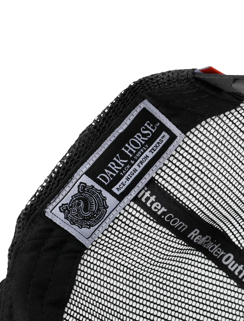 Texas Tech Dark Horse "Largemouth" Leather Patch Black Snapback Cap - Image 4