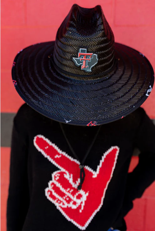 Texas Tech Dark Horse PJM "Pumpjack" Black Straw Hat - Image 3