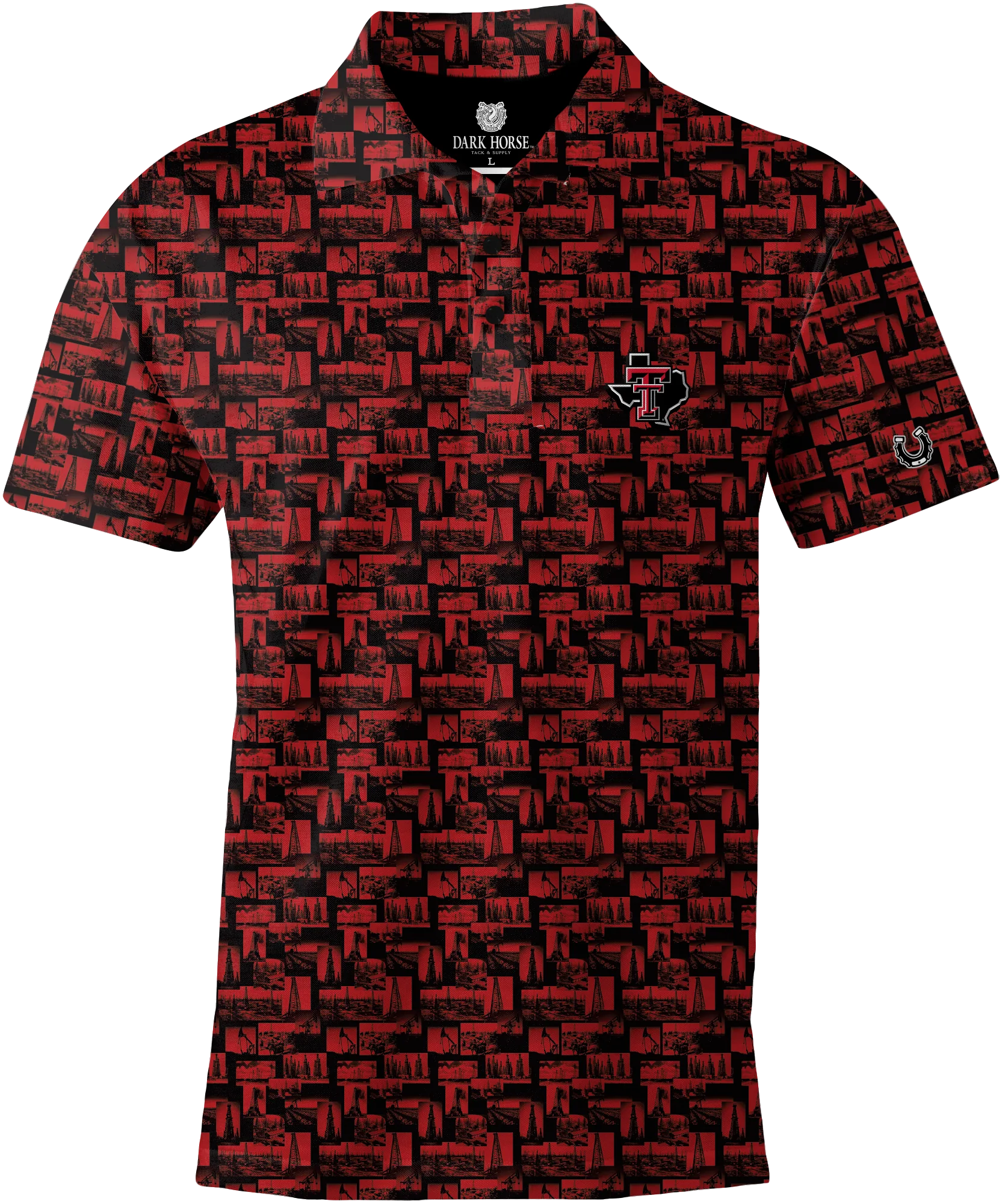 Texas Tech Dark Horse Raider Power "Derrick Heritage" Premium Polo
