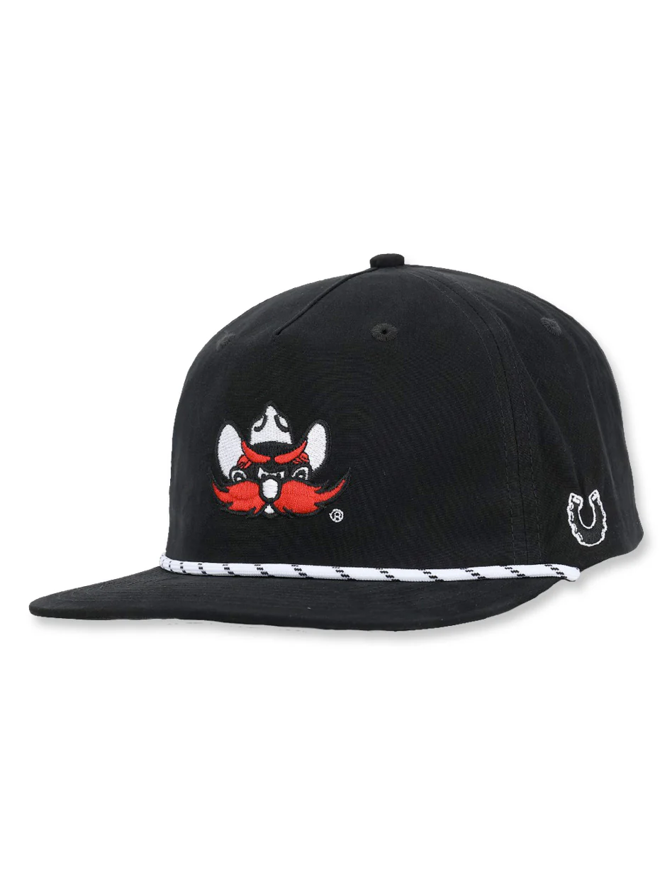 Texas Tech Dark Horse "Raider Red" Vintage Rope Snapback Cap