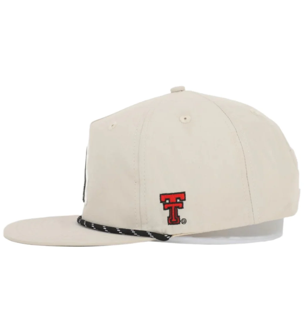 Texas Tech Dark Horse RP "Throwback Jack" PVC Khaki Sport Snapback Cap - Image 2