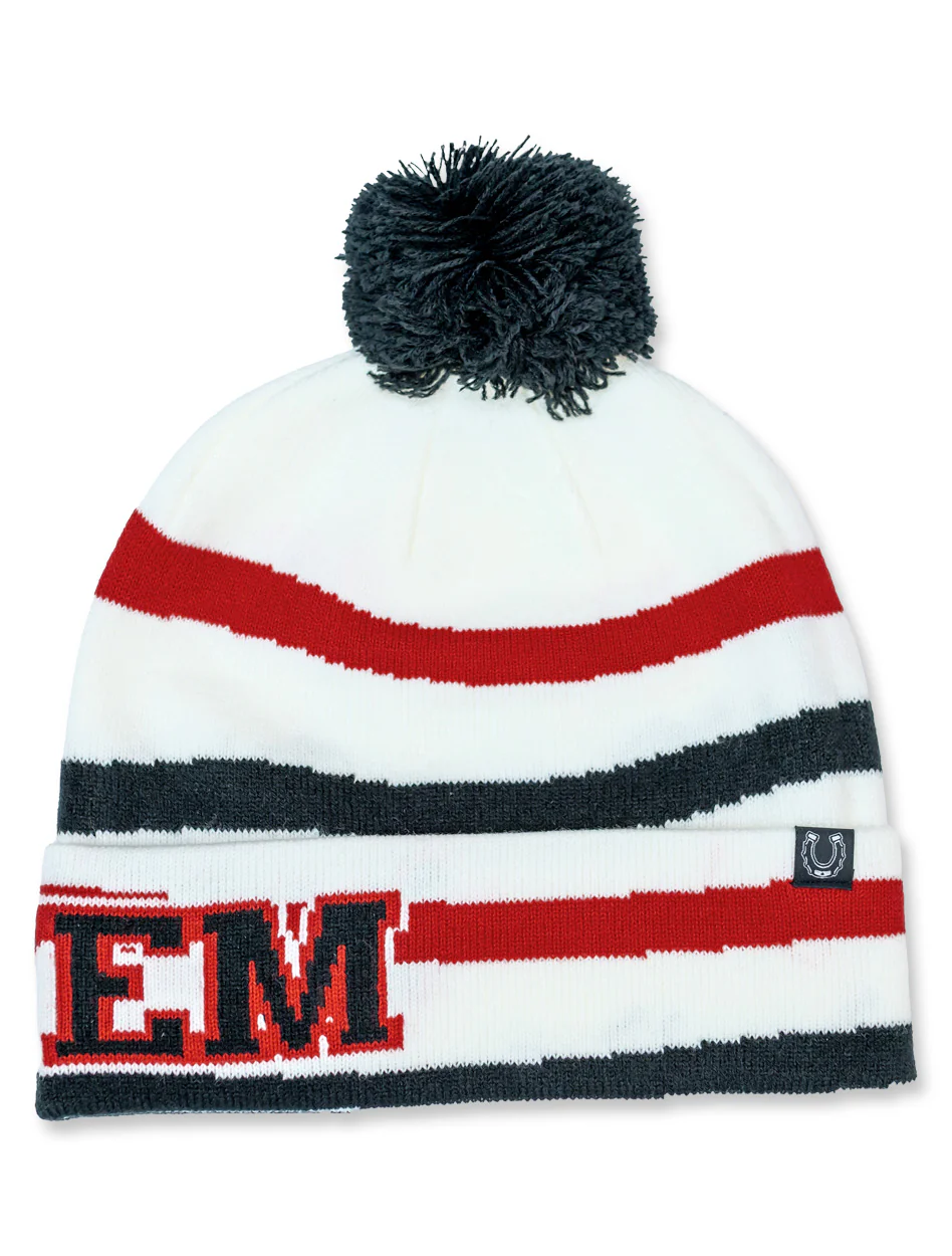 Texas Tech Dark Horse "Tech Street" Pom White Beanie - Image 2