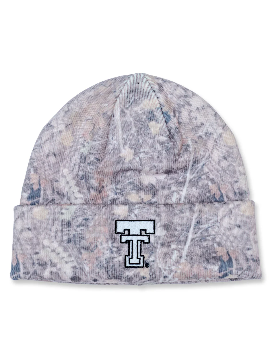 Texas Tech Dark Horse "Throwback" Washed Camo Beanie