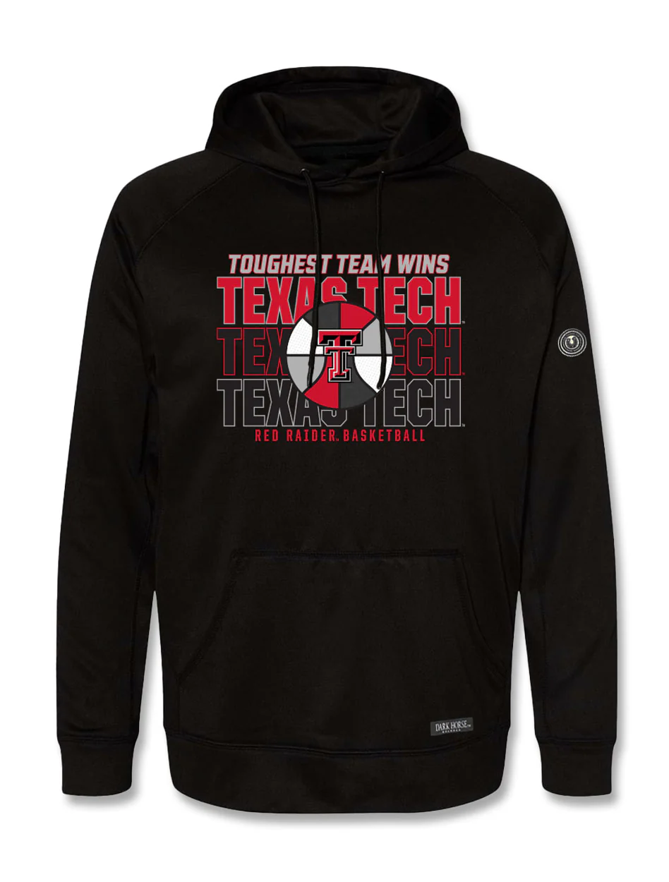 Texas Tech Dark Horse  "Toughest Town" Basketball Motion Fit Hoodie