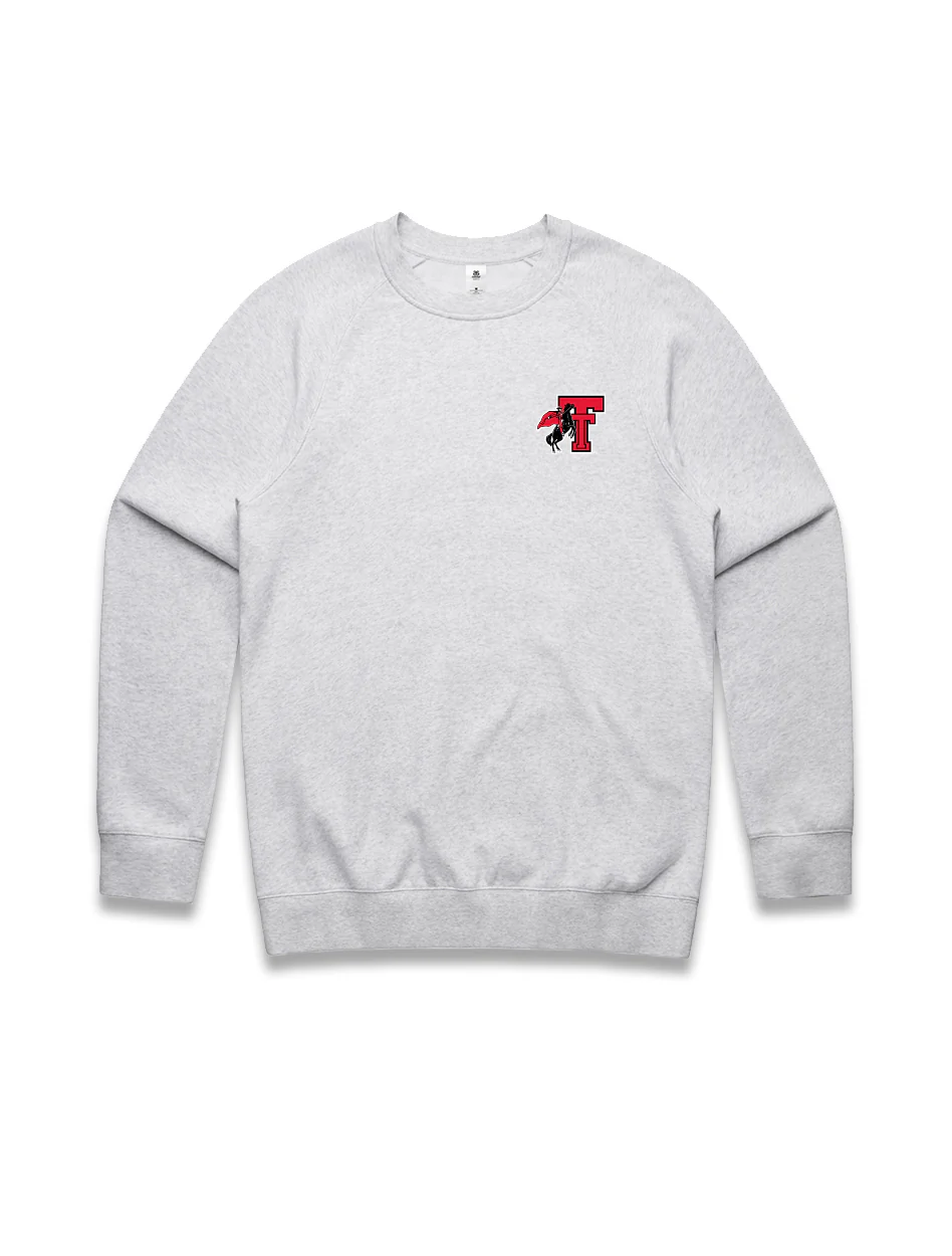 Texas Tech Dark Horse VAULT "Rearing Rider" Embroidered Crewneck Sweatshirt - Image 2