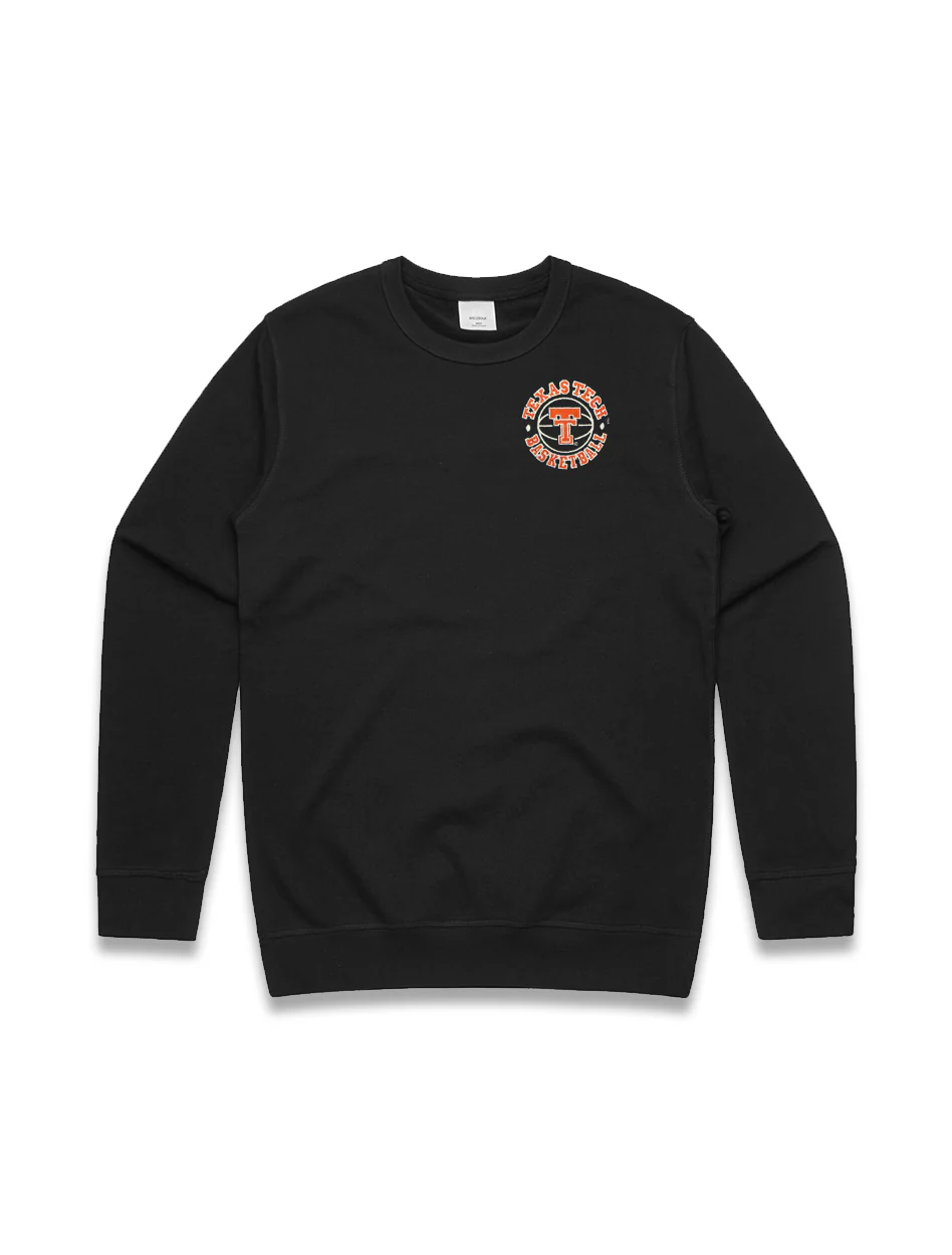 Texas Tech Dark Horse VAULT "Starter Basketball" Embroidered Crewneck Sweatshirt - Image 2