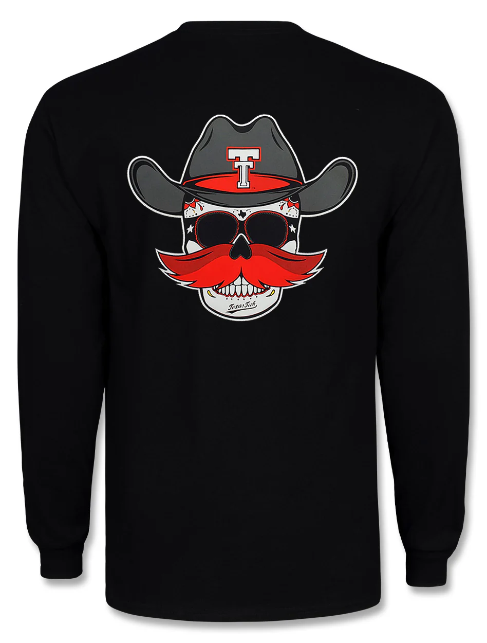 Texas Tech Dark Horse "Western Skully" Long Sleeve T-Shirt