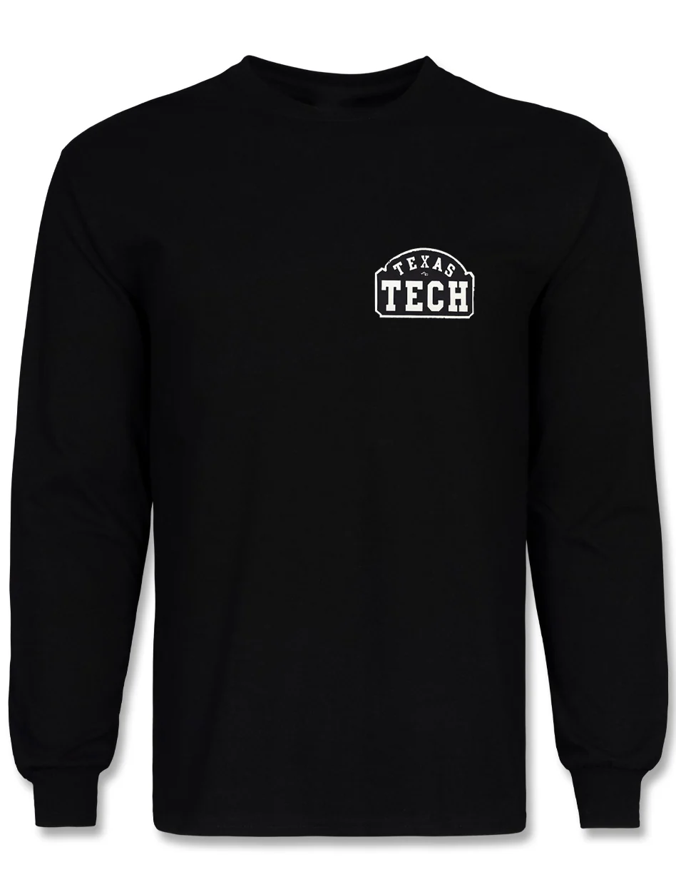 Texas Tech Dark Horse "Western Skully" Long Sleeve T-Shirt - Image 2