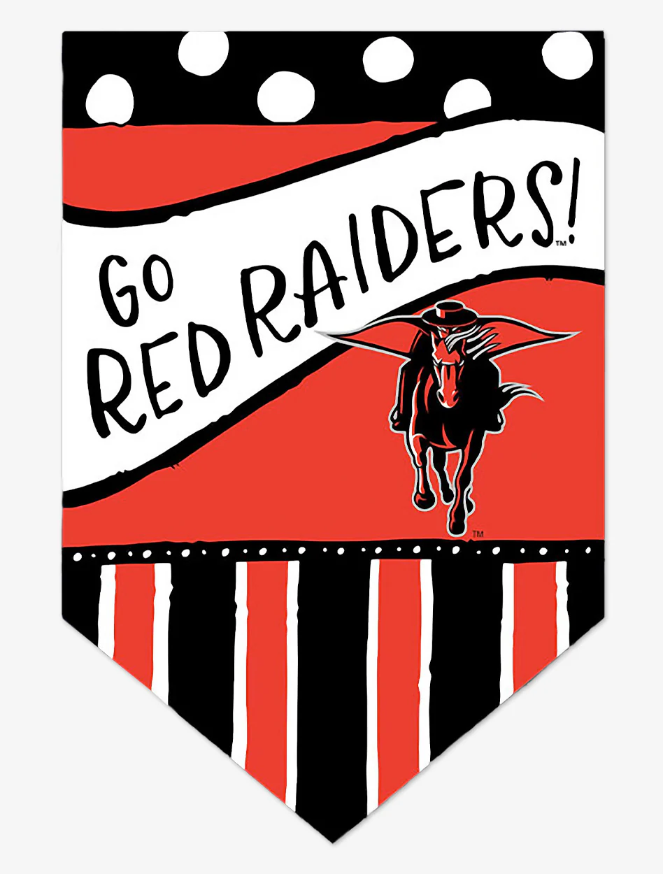 Texas Tech Dot and Stripe Garden Flag