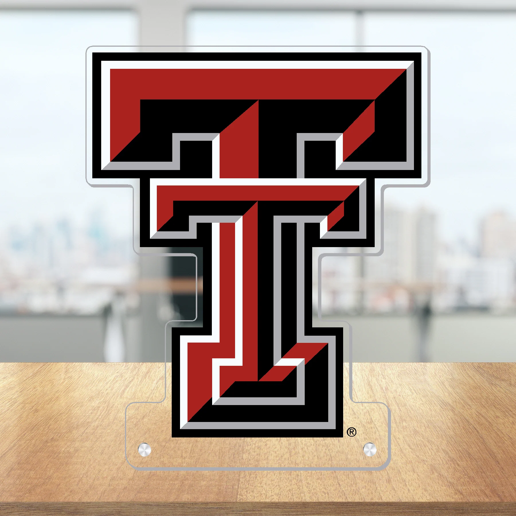 Texas Tech Double T 11" Acrylic Standee - Image 2