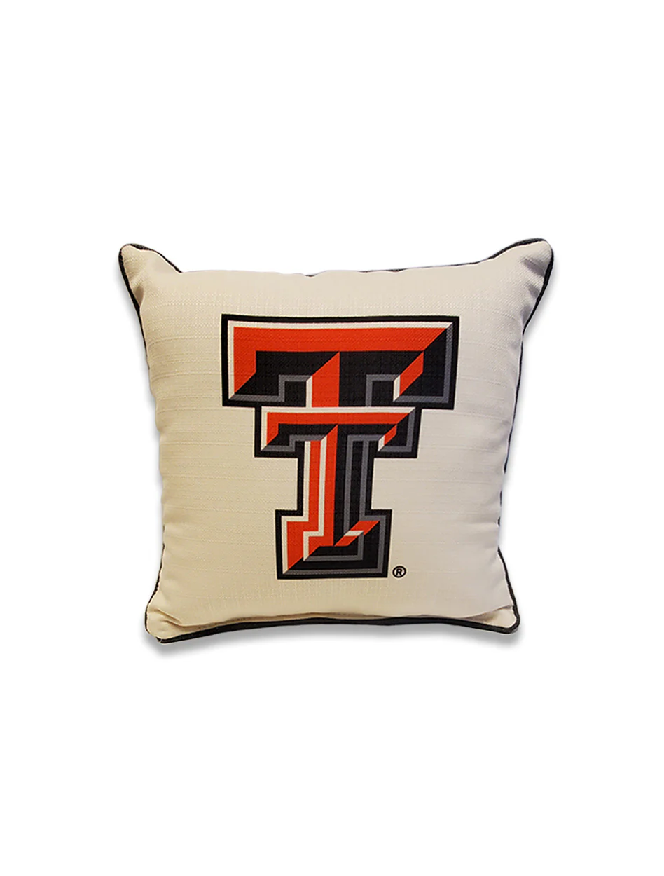 Texas Tech Double T 17" Square Pillow w/ Piping