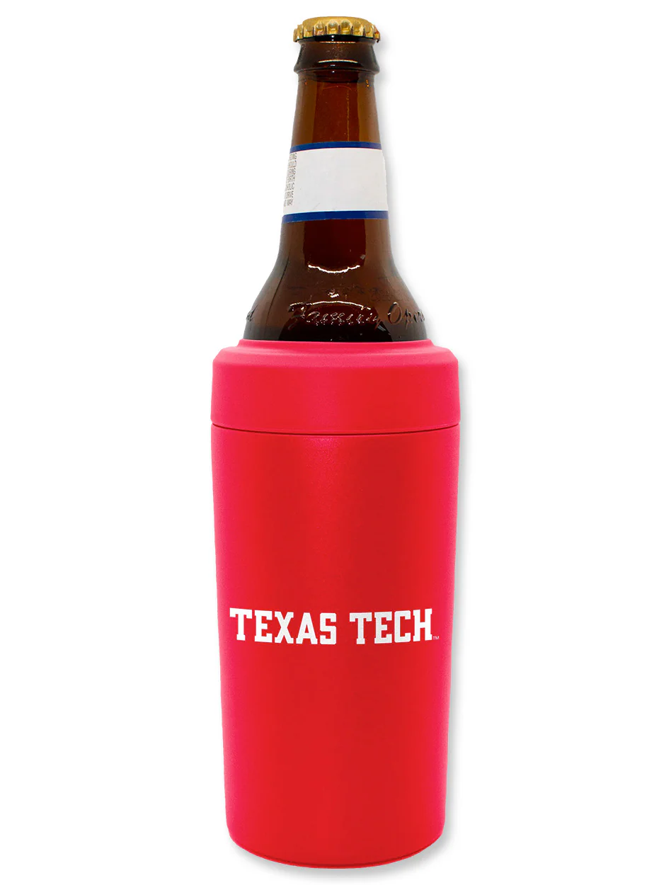 Texas Tech Double T 5 in 1 Universal Metal Can Cooler - Image 2