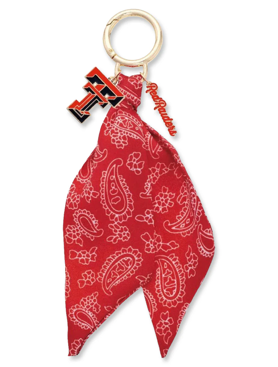 Texas Tech Double T Bandana Bag Charm