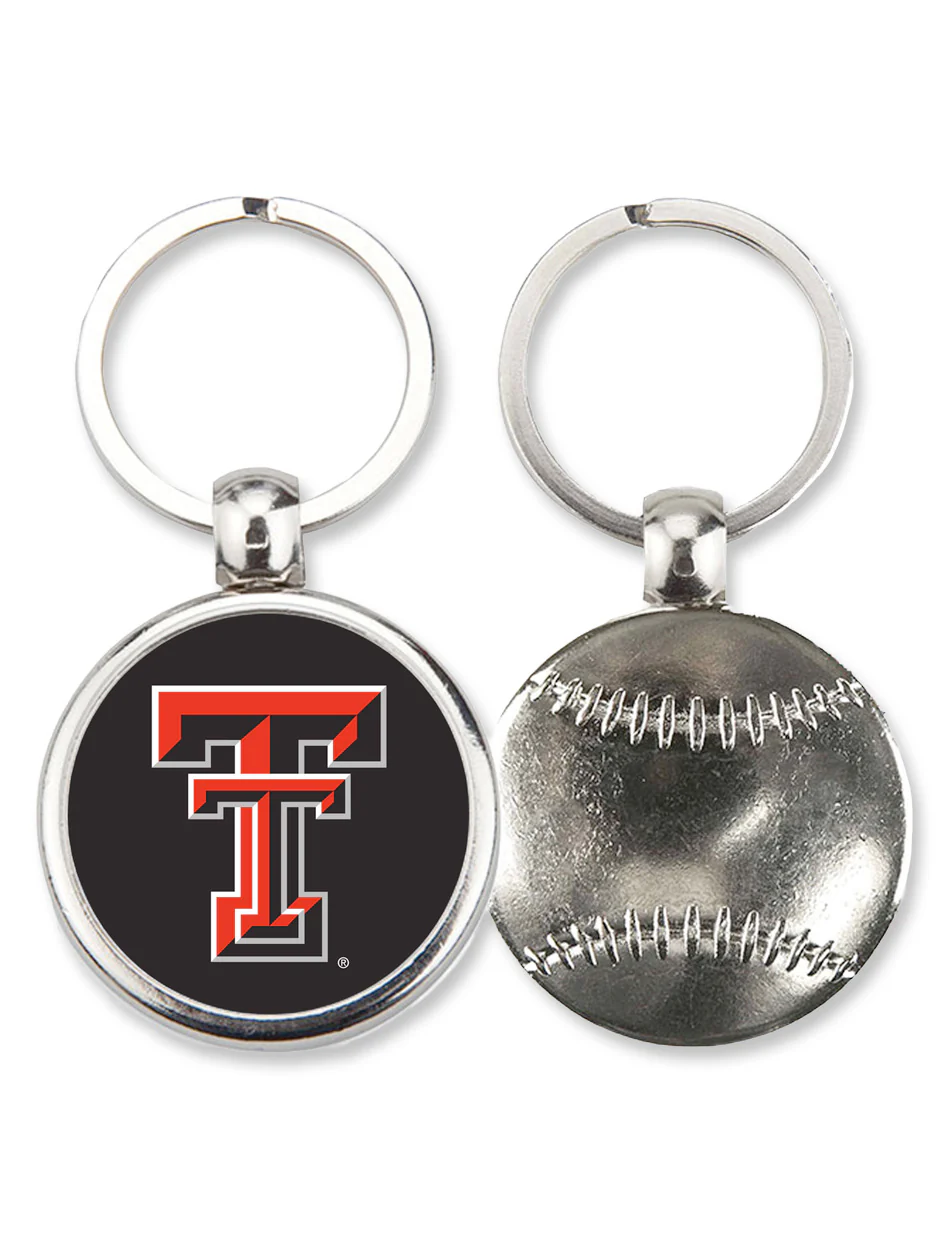 Texas Tech Double T "Baseball" Keychain