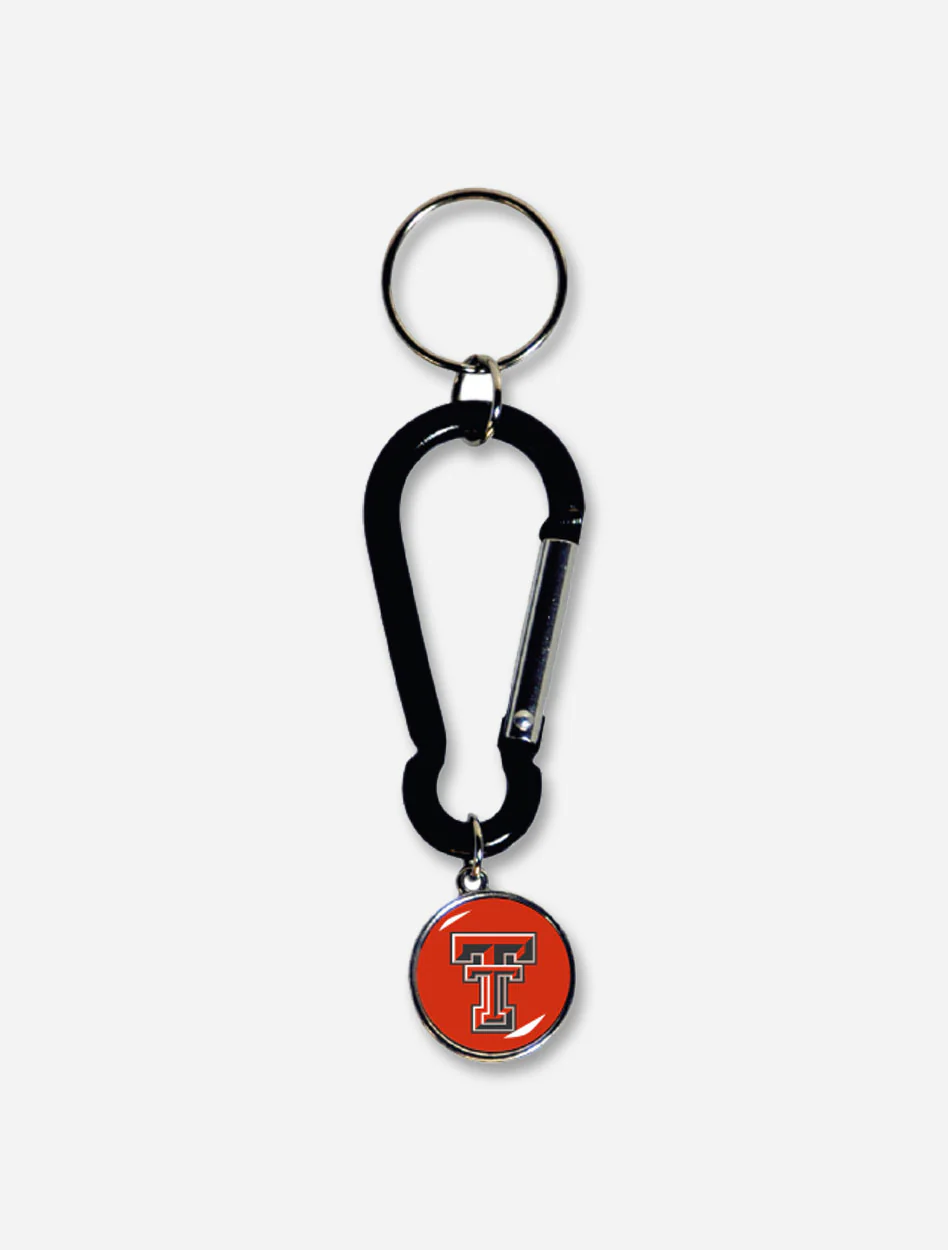 Texas Tech Double T Carabiner Dome Charm Keychain