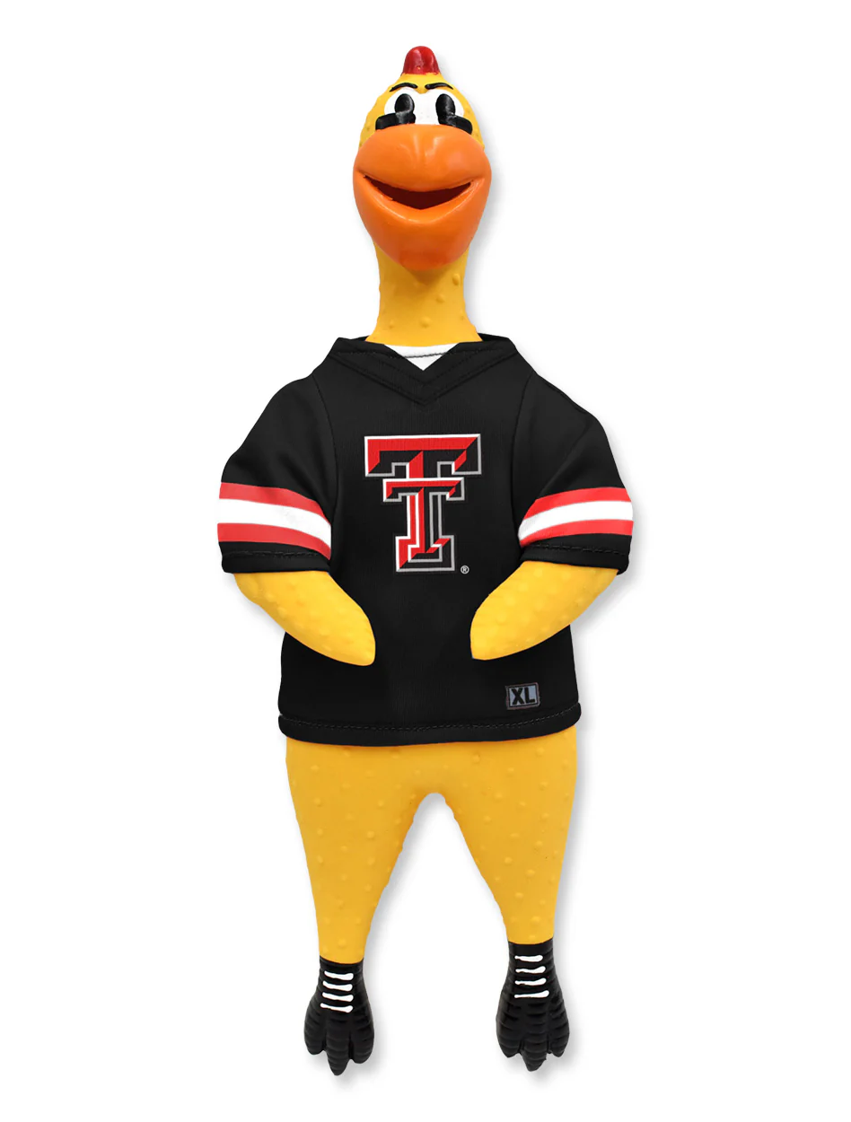 Texas Tech Double T "Cluckenberry" Rubber Chicken Dog Toy - Image 2