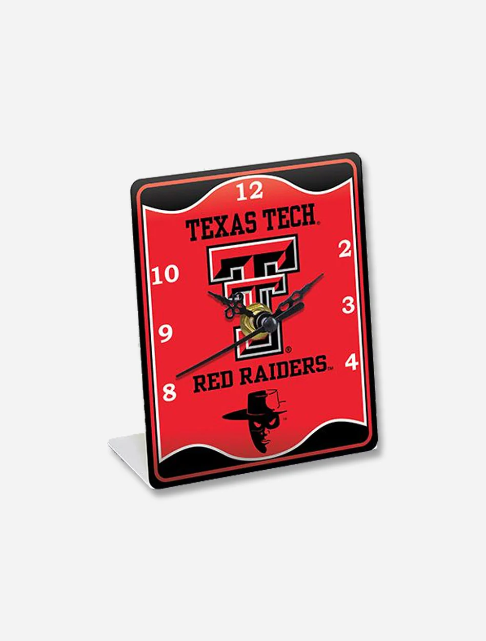 Texas Tech Double T Desk Clock