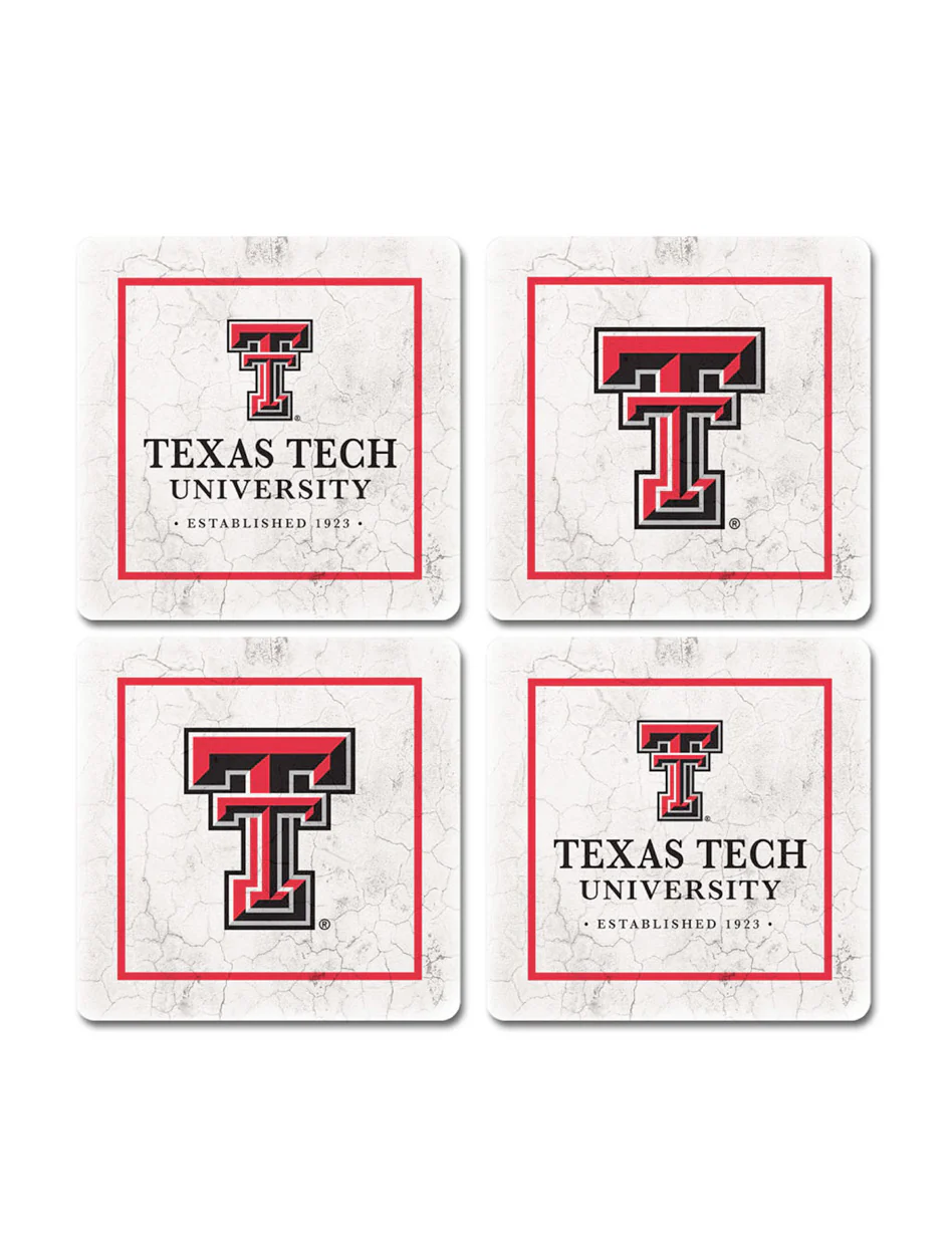 Texas Tech Double T Est. 1923 Four-Pack of Coasters