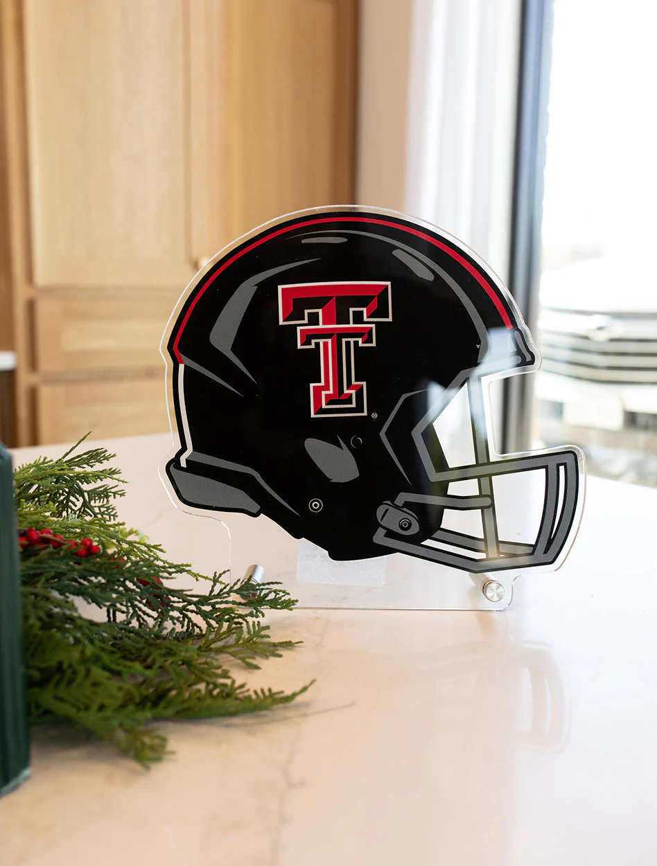 Texas Tech Double T Football Helmet 9.5" Acrylic Standee