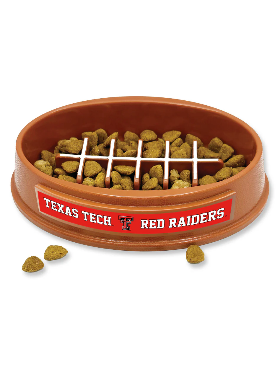 Texas Tech Double T Football Slow Feeder Bowl