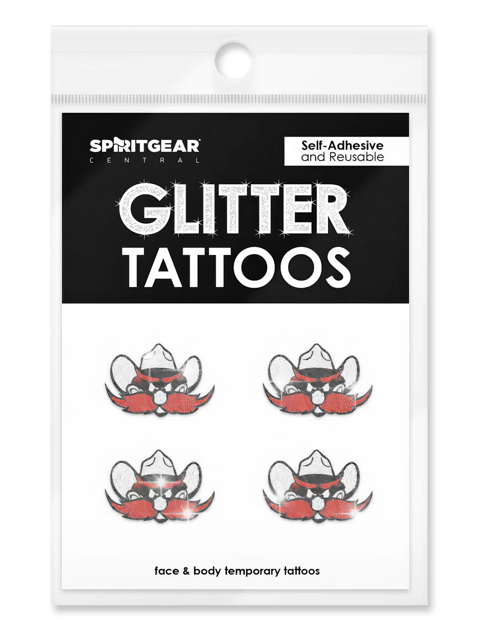 Texas Tech Red Raiders Glitter Tattoo 4 Pack