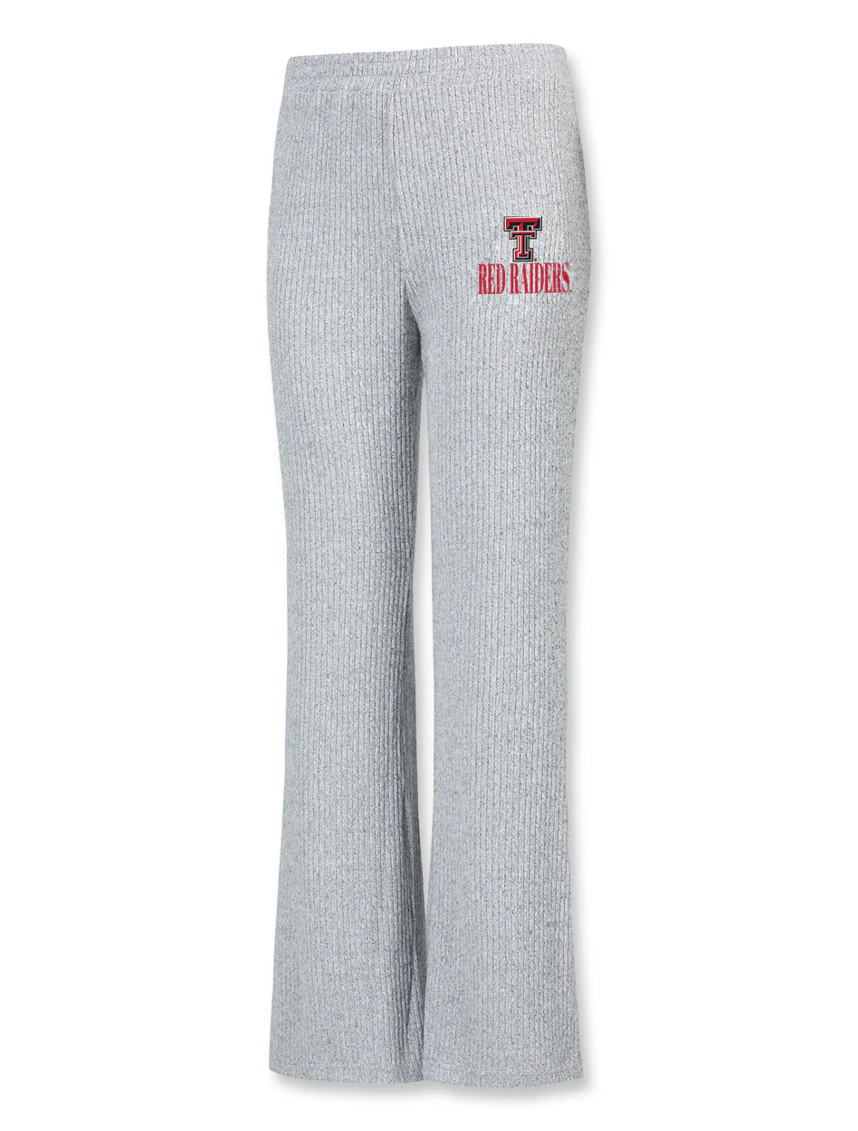 Texas Tech Double T "Juniper" Ladies' Rib Knit Flare Lounge Pants - Image 3