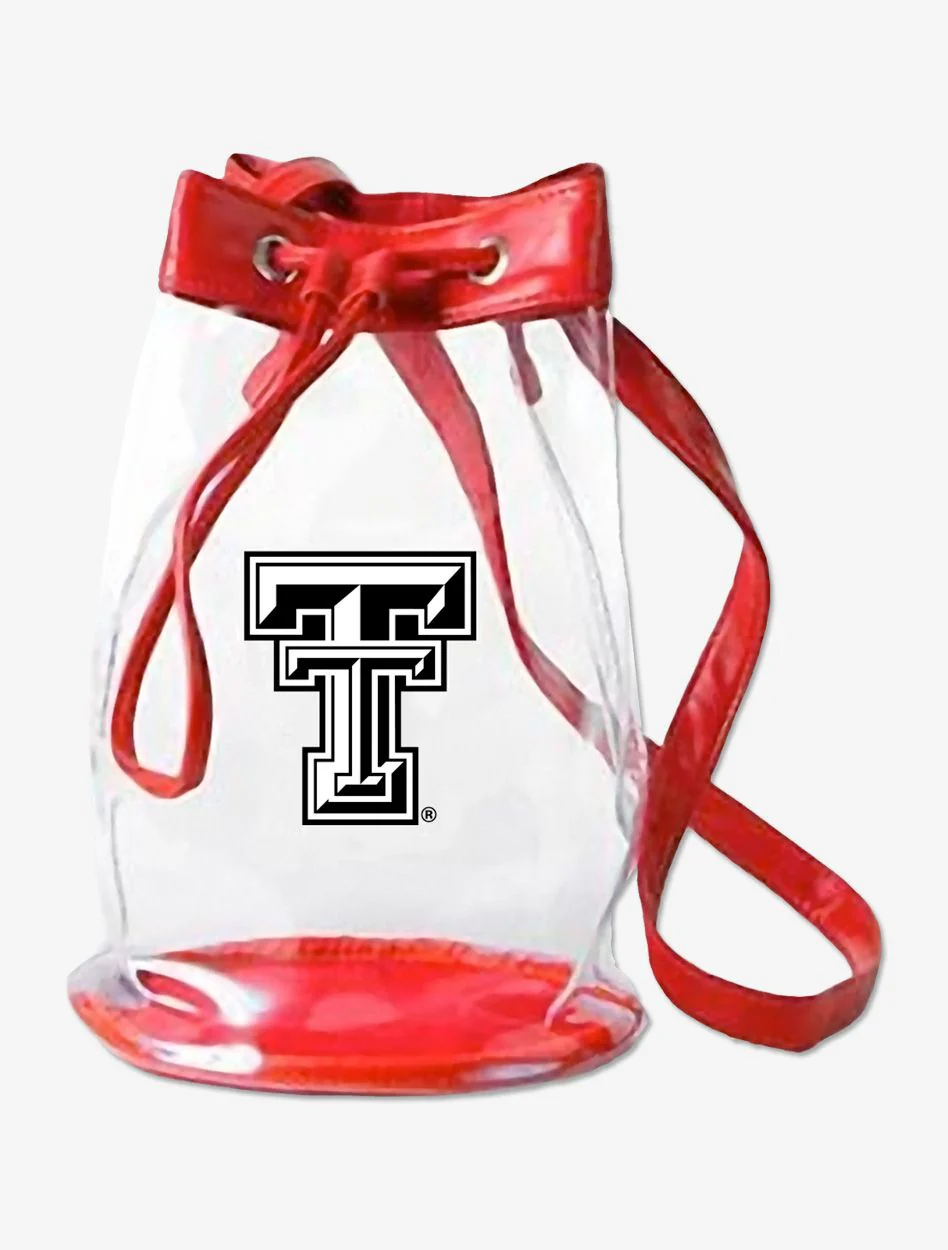 Texas Tech Double T "Madison" Stadium Approved Clear Bucket Bag