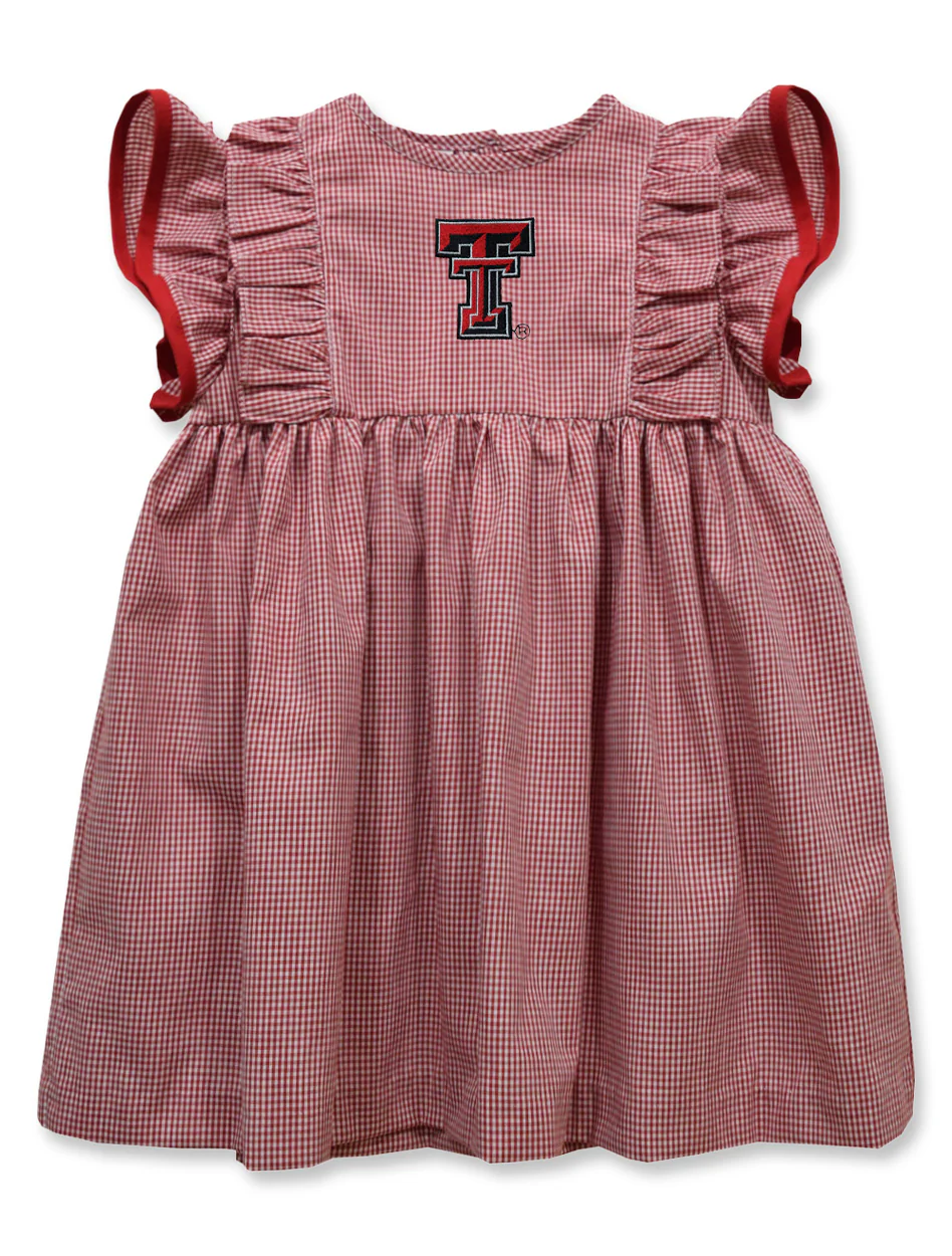 Texas Tech Double T "Maggie" Infant Gingham Dress