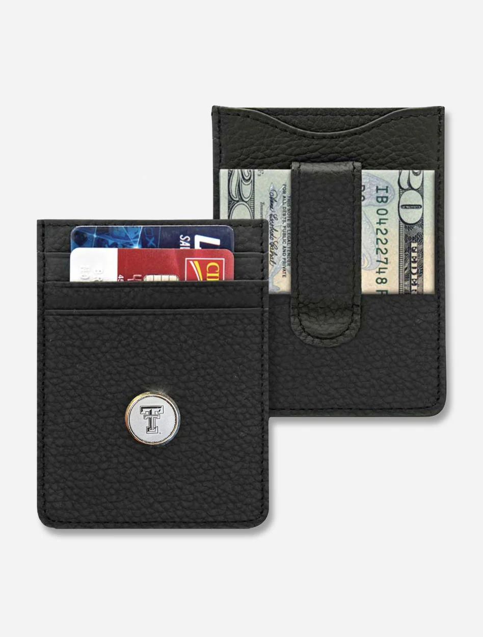 Texas Tech Double T Metal Medallion Money Clip Card Holder