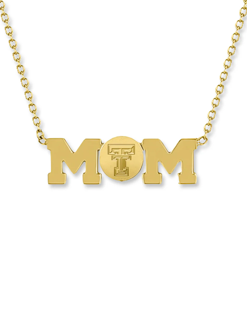 Texas Tech Double T "Mom Bar" Necklace