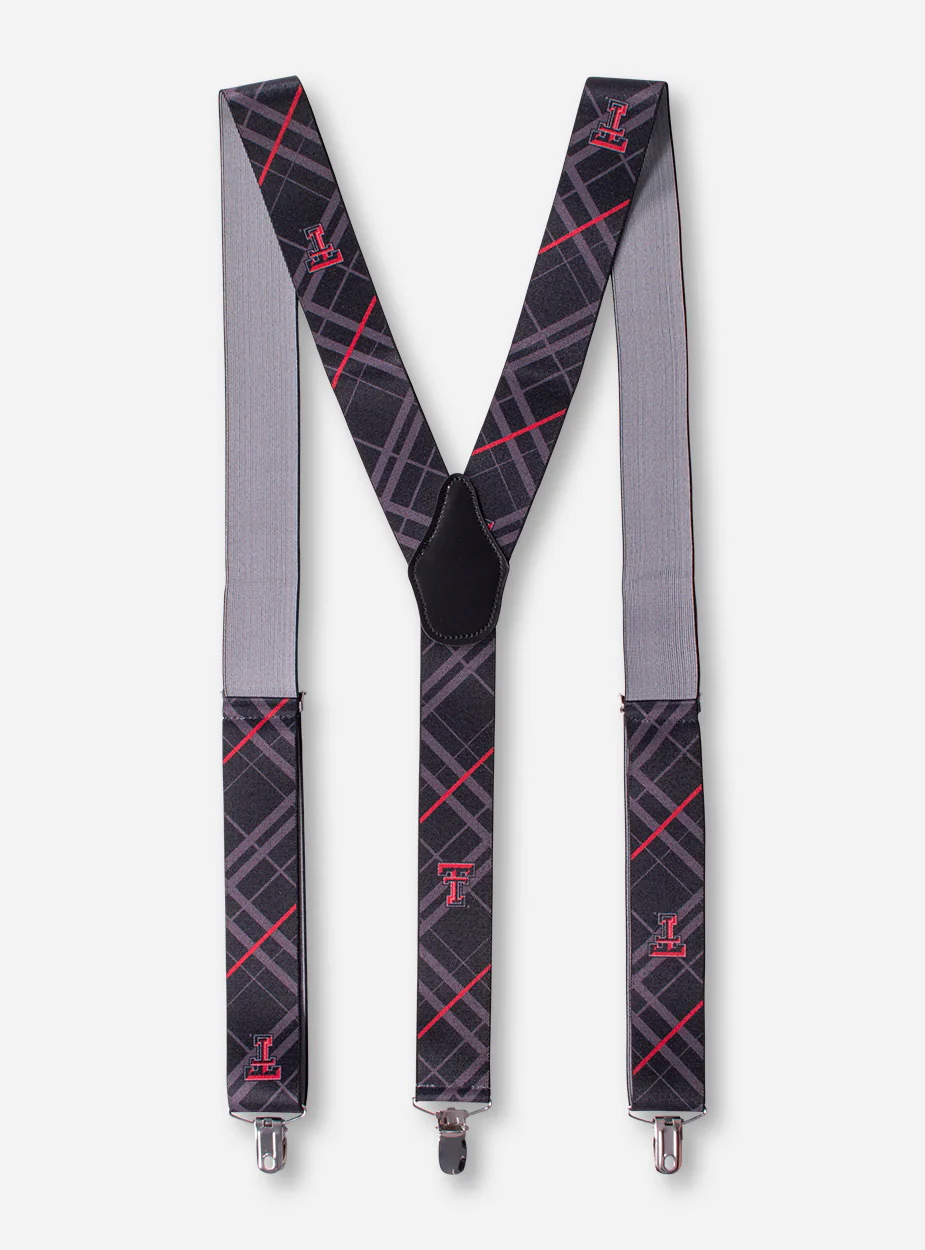 Texas Tech Double T Plaid Black Suspenders - Image 2