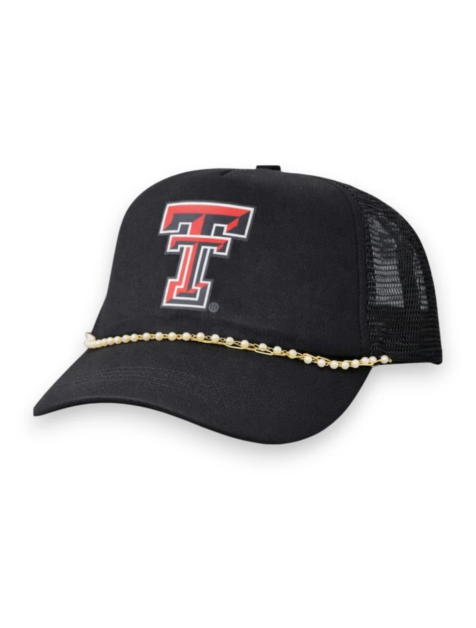 Texas Tech "Ponyflo" Pearl Chain Foam Ponytail Adjustable Cap