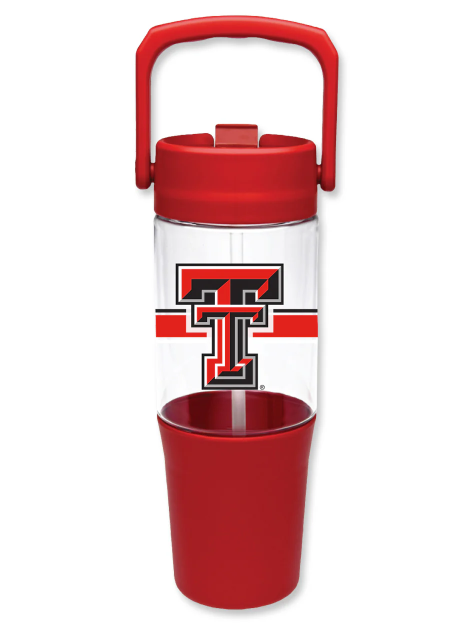 Texas Tech Double T "Quencher" 40 oz Water Bottle w/ Handle and Straw