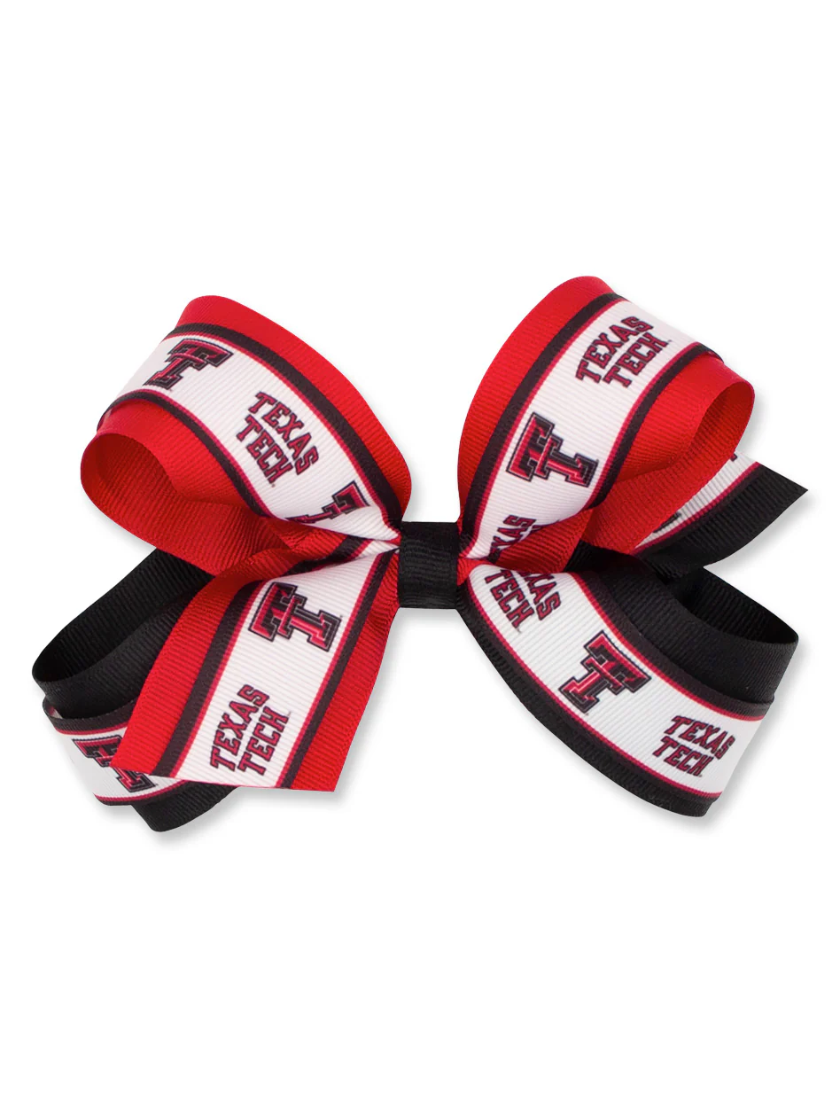 Texas Tech Double T Ribbon Overlay Bow