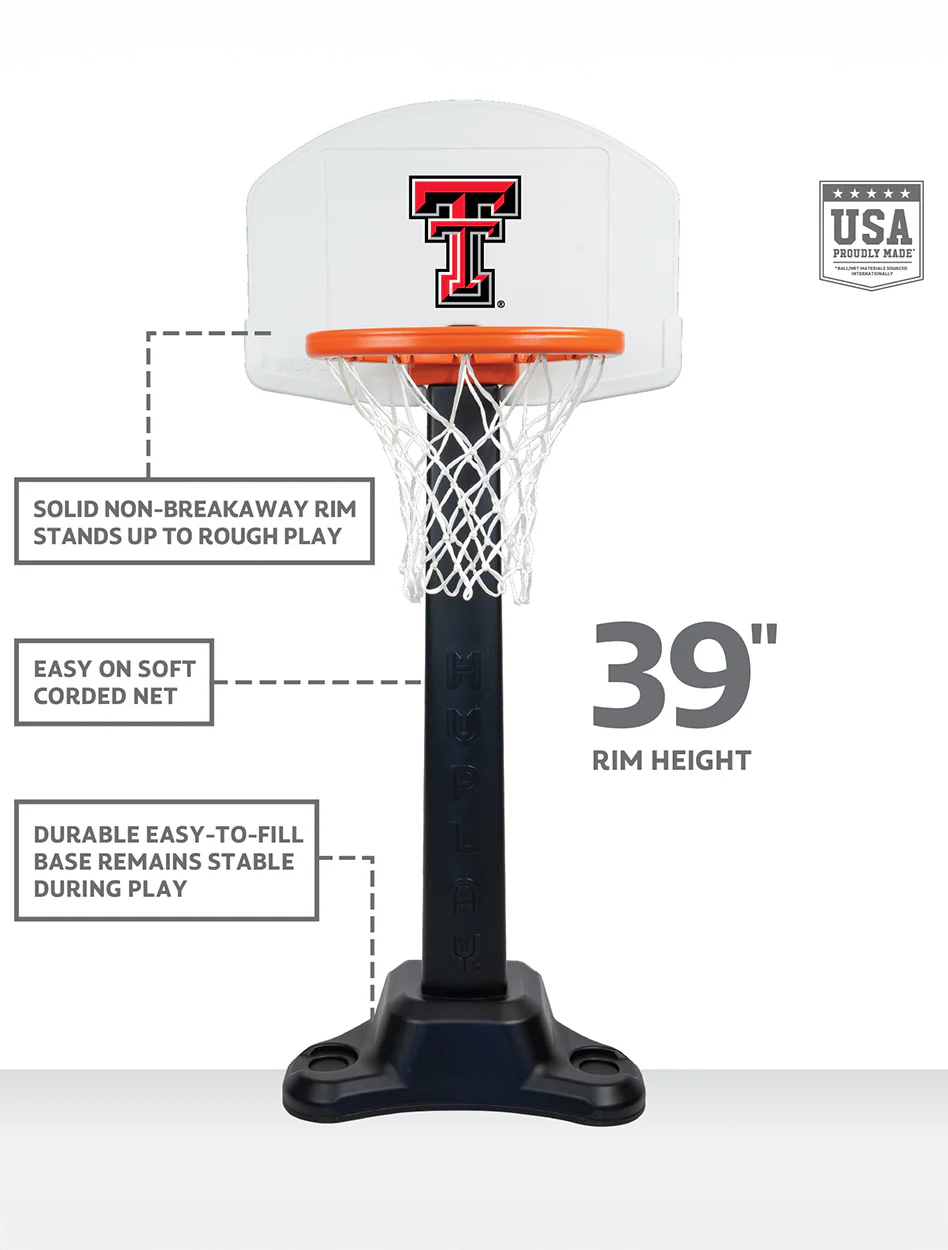 Texas Tech Double T "Rookie" Stationary Basketball Hoop Set - DROP SHIP ONLY - Image 2