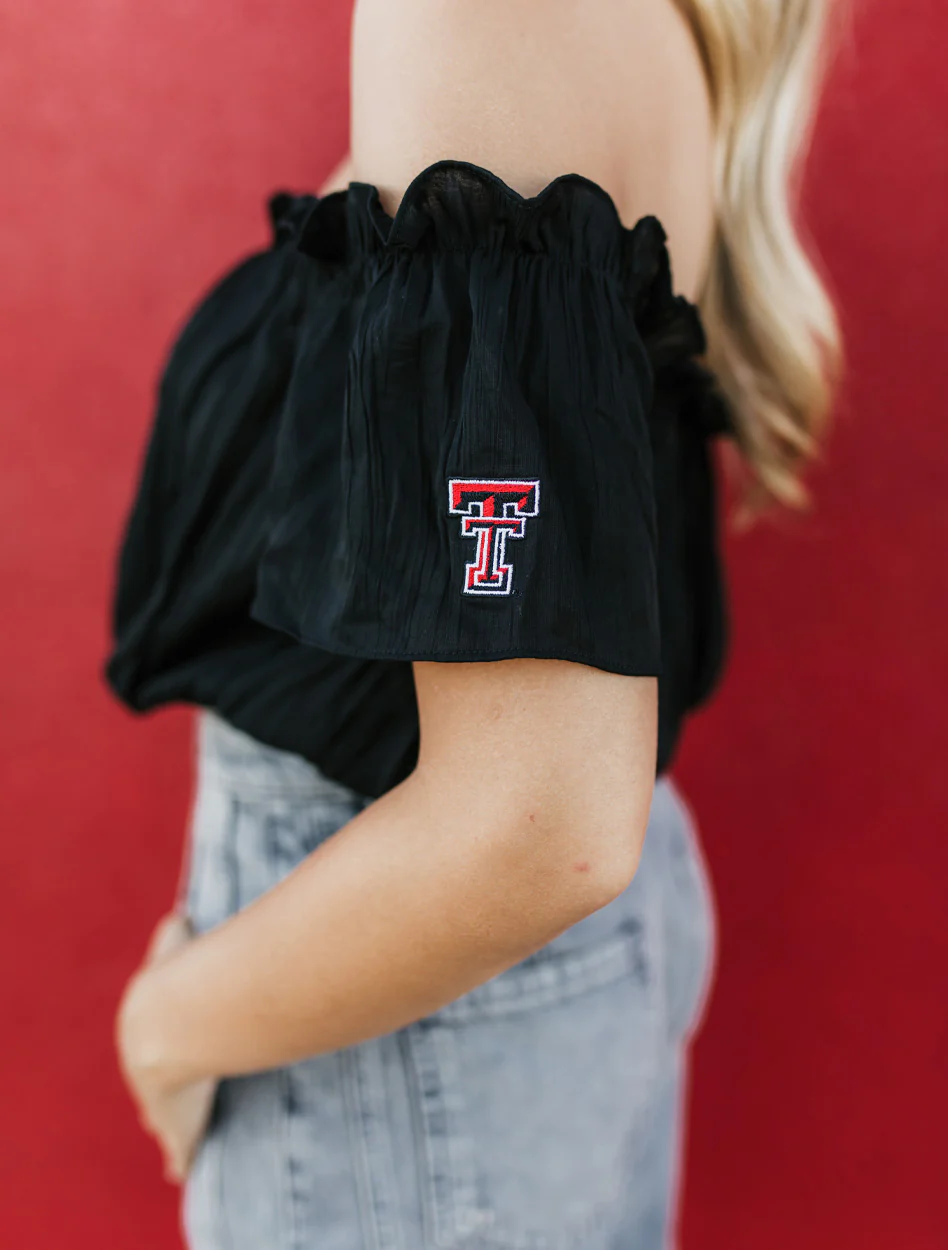 **Texas Tech Double T "Rover" Crinkle Top - Image 2