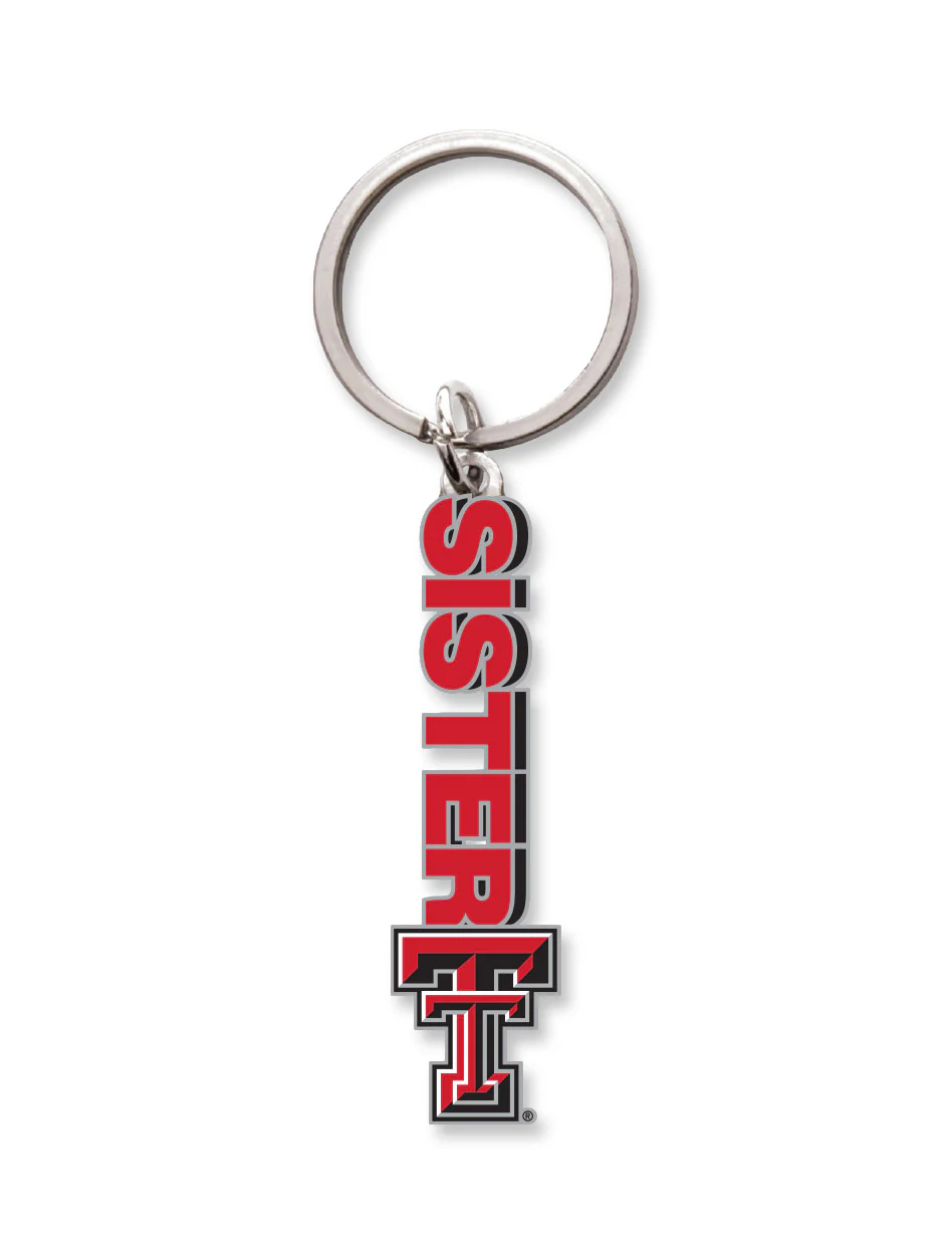 Texas Tech Double T Sister Keychain