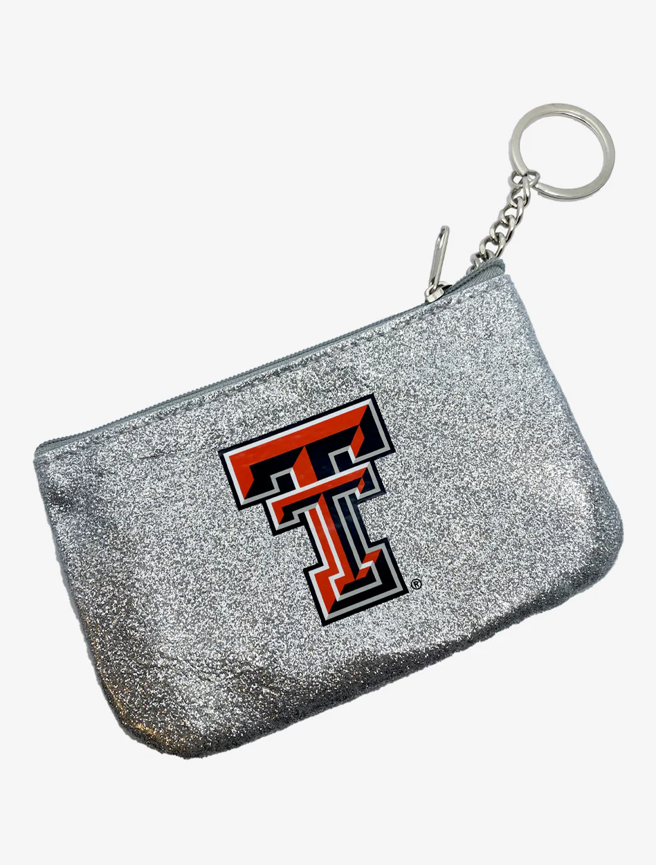Texas Tech Double T "Sparkle Coin Purse" with Keyring