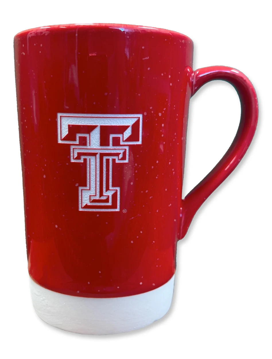 Texas Tech Double T Speckled 2 Tone Coffee Mug